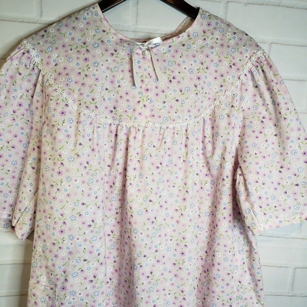 Roseberry Pink Floral Open-Back Hospital Gown for Labor & Postpartum XL